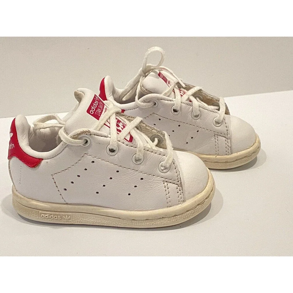Adidas Originals Stan Smith I BB2999 FTW White/Bold Pink Toddlers Shoes Sz 4K